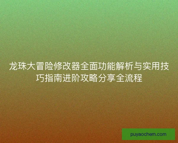 龙珠大冒险修改器全面功能解析与实用技巧指南进阶攻略分享全流程
